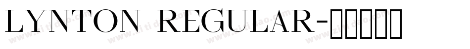 Lynton Regular字体转换